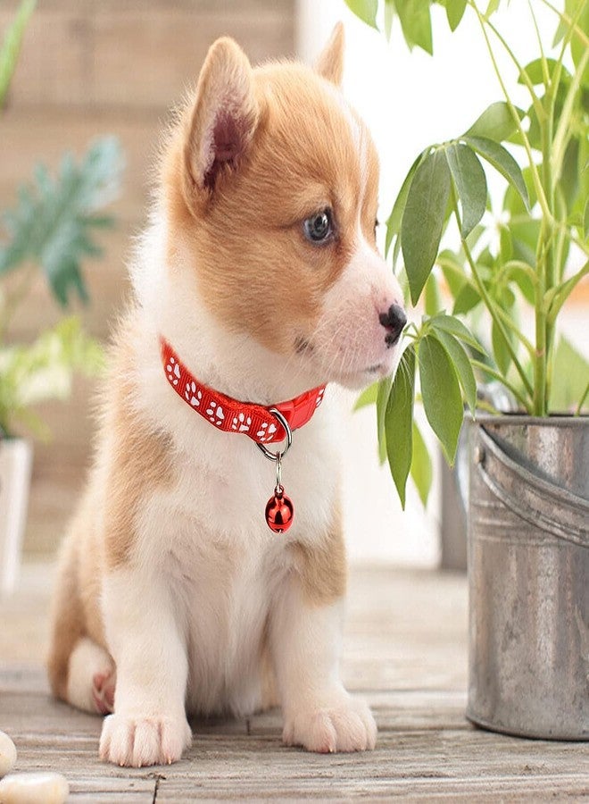 RoverPets Paw Print Puppy & Cat Collar Set |Adjustable Safety Collars with Quick-Release Buckle | Soft and Lightweight Leash-Ready Design for Small Pets 2-Pcs (Paw Print 15mm) - Image 3